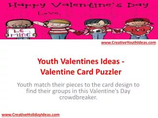 Youth Valentines Ideas - Valentine Card Puzzler