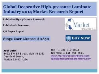 Global Decorative High-pressure Laminate Industry 2014 Marke