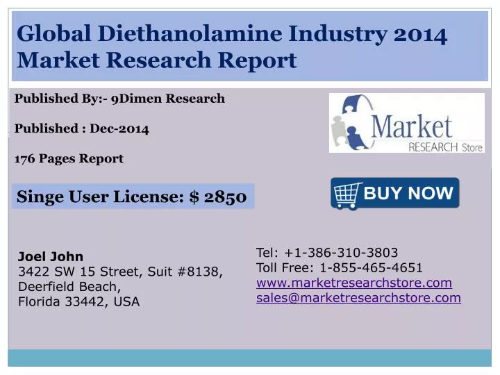 global diethanolamine industry 2014 market research report