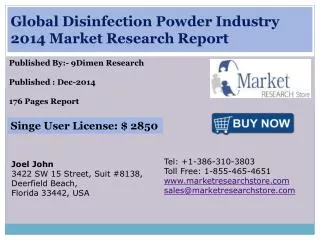 Global Disinfection Powder Industry 2014 Market Research Rep