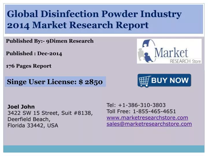 global disinfection powder industry 2014 market research report