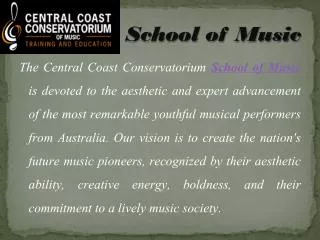 Excellent School of Music Programs in Australia