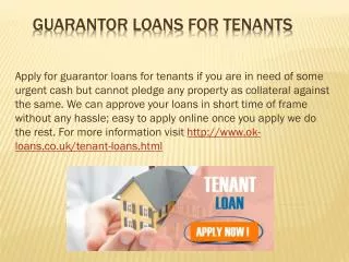 Guarantor Loans for Tenants