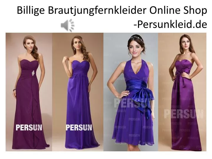 billige brautjungfernkleider online shop persunkleid de