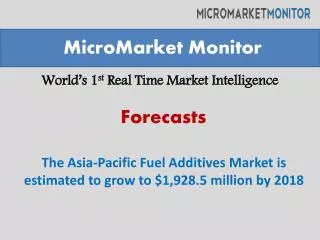The Asia-Pacific Fuel Additives Market