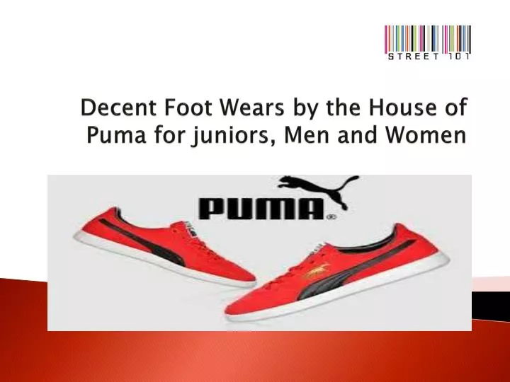 decent foot wears by the house of puma for juniors men and women
