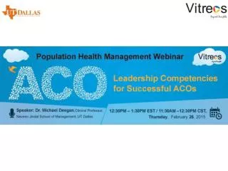 Population Health Management Webinar