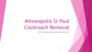 Minneapolis St Paul Cockroach Removal