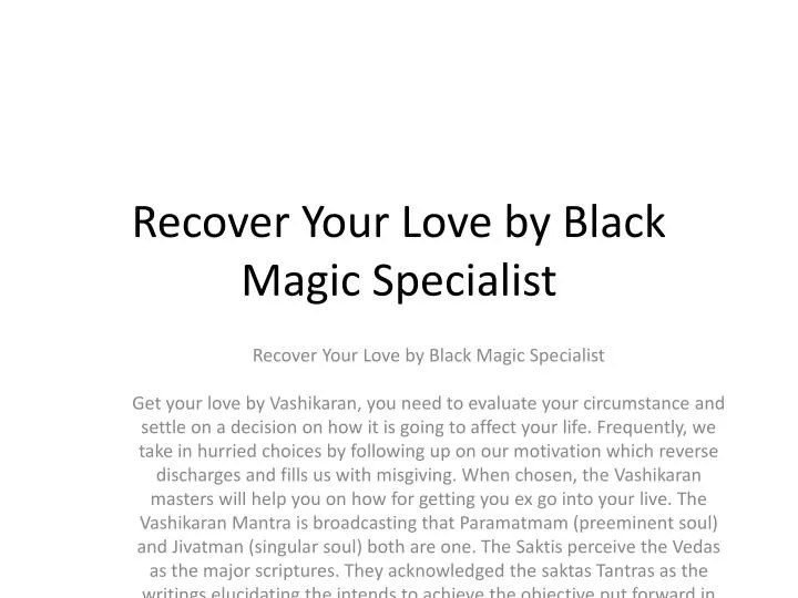 recover your love by black magic specialist