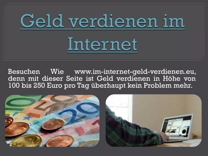 geld verdienen im internet