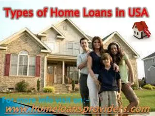 Types of Home Loans in USA
