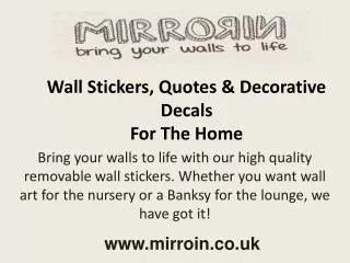 MIRRORIN - Wall Stickers, Quotes & Decorative Decals