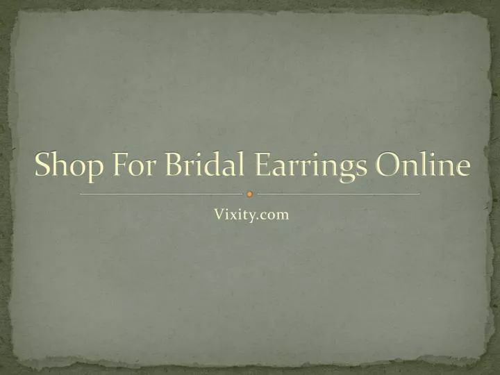 shop for bridal earrings online