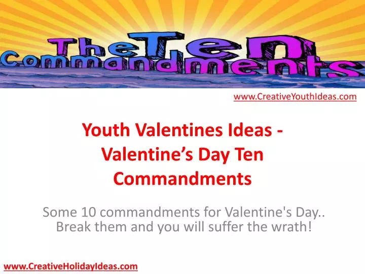 youth valentines ideas valentine s day ten commandments