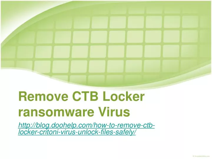 remove ctb l ocker ransomware virus