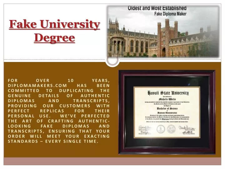 fake university degree