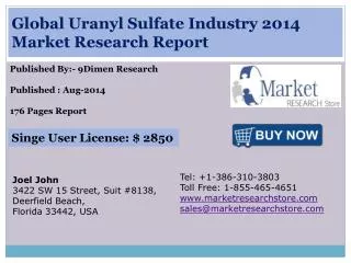 Global Uranyl Sulfate Industry 2014 Market Research Report