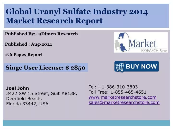 global uranyl sulfate industry 2014 market research report