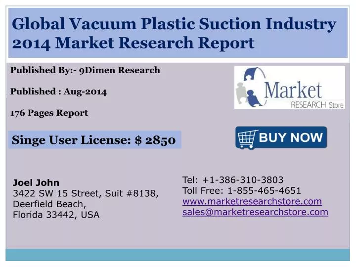 global vacuum plastic suction industry 2014 market research report