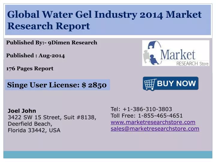 global water gel industry 2014 market research report