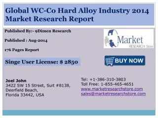 Global WC-Co Hard Alloy Industry 2014 Market Research Report