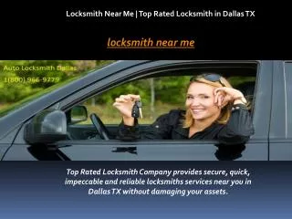 Locksmith Near Me | Top Rated Locksmith in Dallas TX