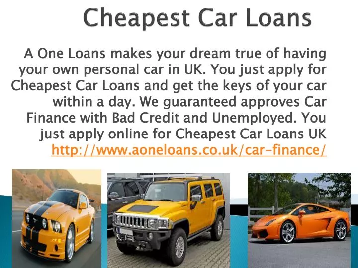 cheapest car loans