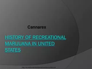 History Of Recreational Marijuana in United States
