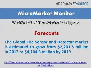 The Global Fire Sensor and Detector market is estimated to g