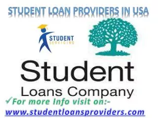 Student loan providers in USA.