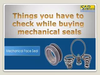 Buying Mechanical Seals