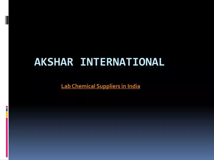 lab chemical suppliers in india