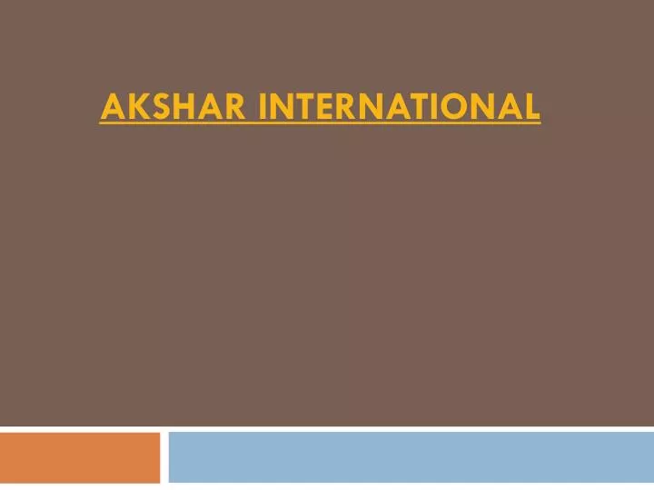 akshar international