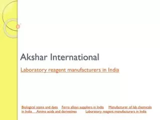 lab chemical suppliers in India