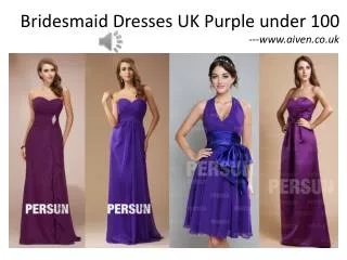 Aiven.co.uk purple bridesmaid dresses under 100