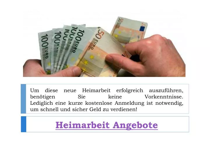 heimarbeit angebote