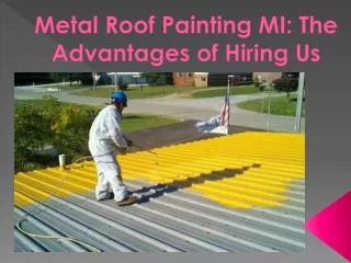 Metal Roof Painting MI: The Advantages of Hiring Us