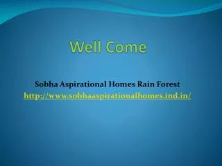 Sobha Aspirational Homes