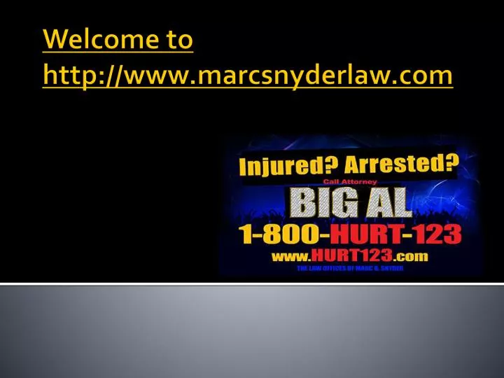 welcome to http www marcsnyderlaw com