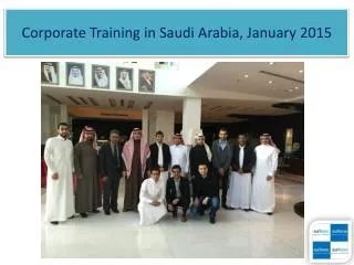 Corporate Training in Saudi Arabia, January 2015