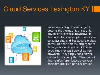 cloud services lexington ky