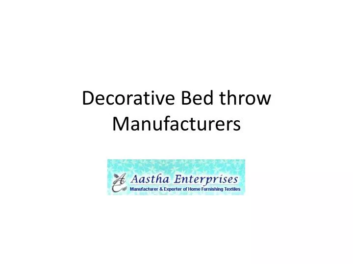 decorative bed throw manufacturers