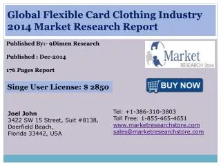 Global Flexible Card Clothing Industry 2014 Market Research