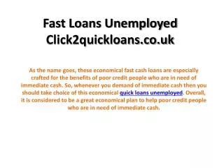 Quick Cash Loans -Click2quickloans.co.uk