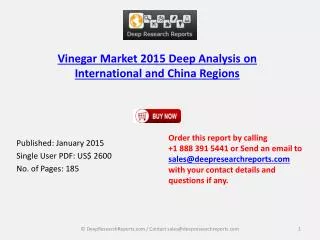 Vinegar Industry 2015 Global and China Research Report