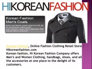 Korean Online Fashion Clothing Retail Store : Hikoreanfashi
