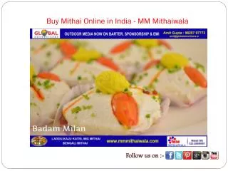 Buy Mithai Online in India - MM Mithaiwala