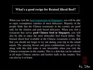 What's a good recipe for Braised Sliced Beef?