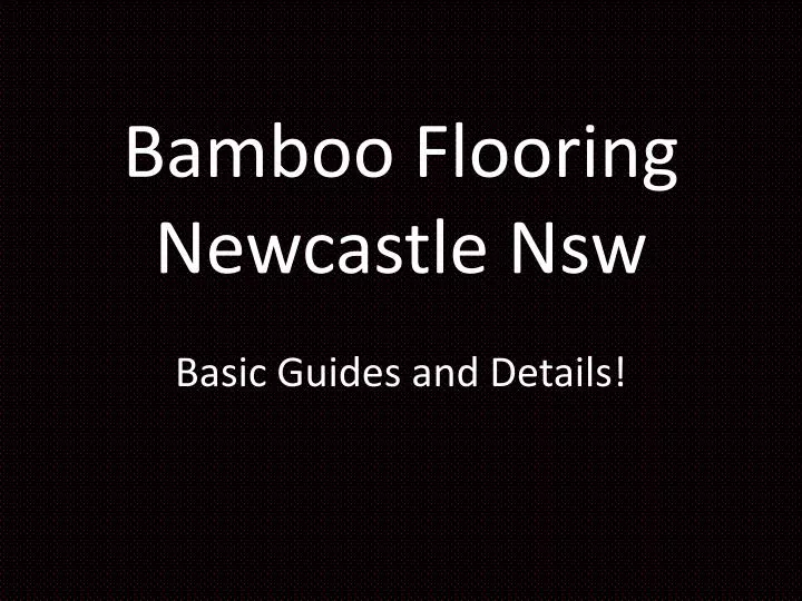 bamboo flooring newcastle nsw
