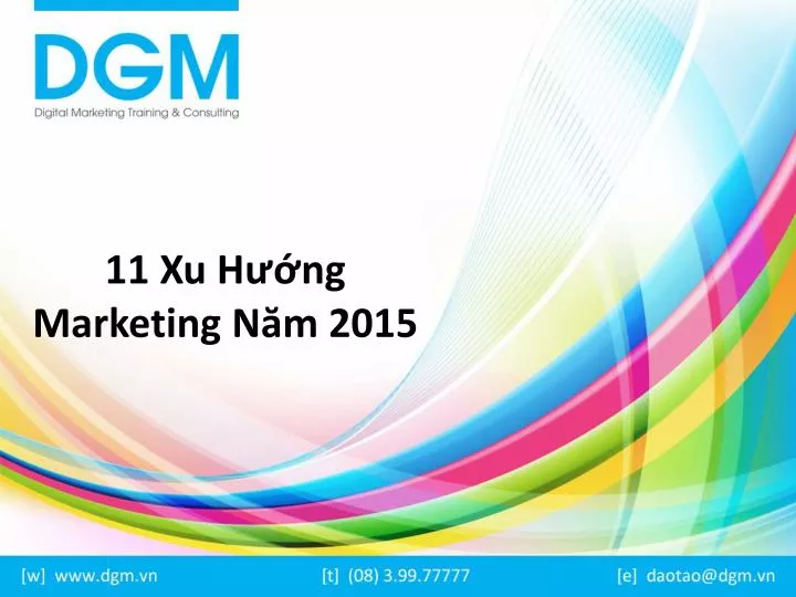 11 xu h ng marketing n m 2015